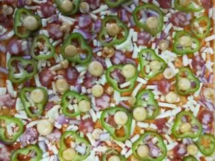 Make Big square pizza step 18