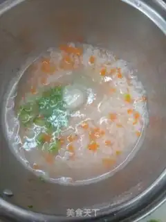 Make Shrimp vegetable congee step 6