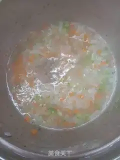 Make Shrimp vegetable congee step 7