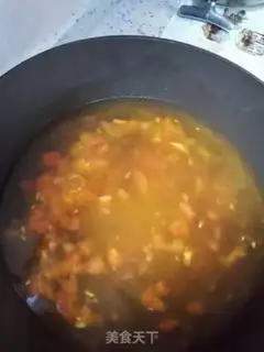 Make Tomato shrimp egg noodles step 6