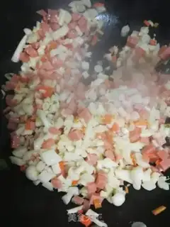 Make Seafood mushroom ham soup step 3