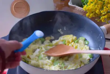 Make A brain-cracking bean fried egg step 5