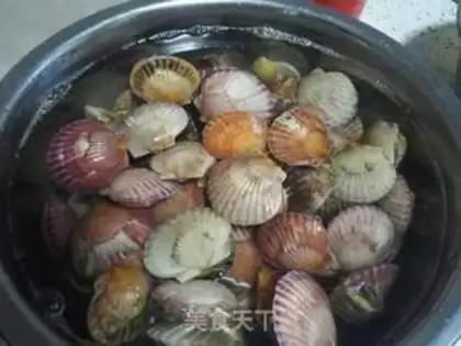 Make White burning scallop step 1