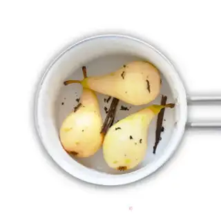 Make Black chocolate cinnamon pear step 1