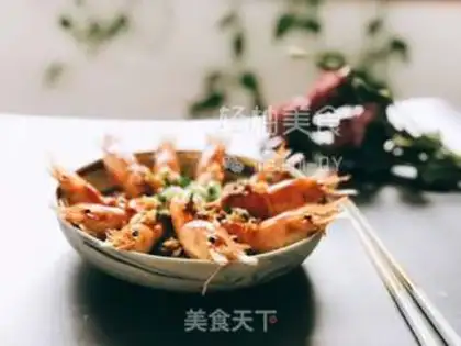 Make A garlic fan with a shrimp back step 7