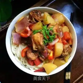 Make Chicken piece of potato noodles step 13