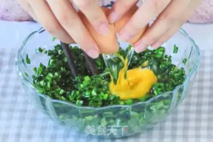 Make An egg roll with a pickle step 3