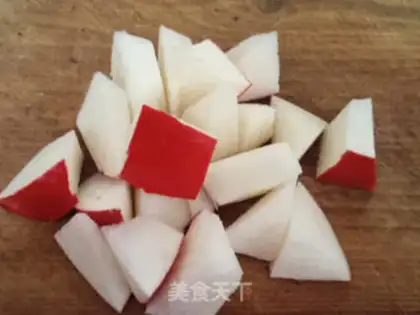 Make Poof radish step 1