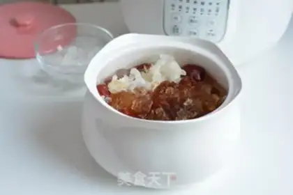 Make Peach gel, silver sap, rice step 4