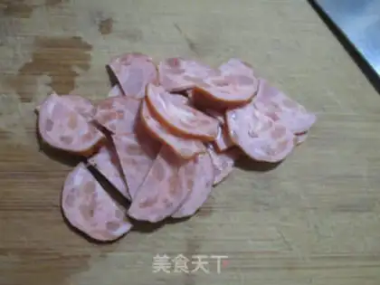 Make Elbow and ham are fried step 1