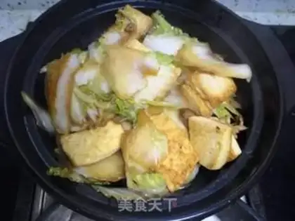 Make A casserole, bean curd step 14