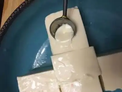 Make Golden bean tofu step 1