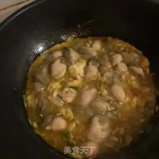 Make Oyster fried eggs step 3