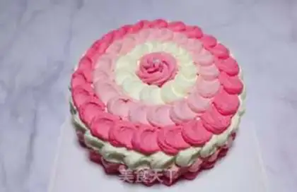 Make Gradual Color Float Cake step 16