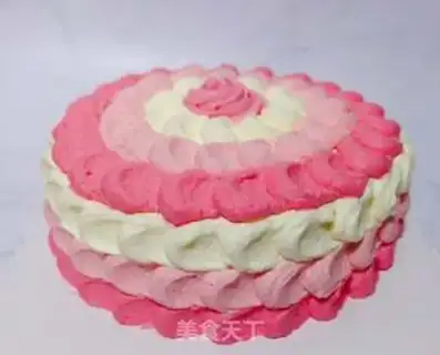 Make Gradual Color Float Cake step 17