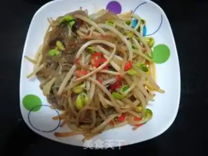 Make A soybean sprouts fan step 0