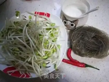Make A soybean sprouts fan step 1