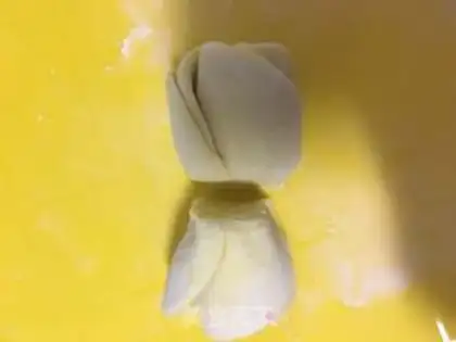 Make Pumpkin rose buns step 9