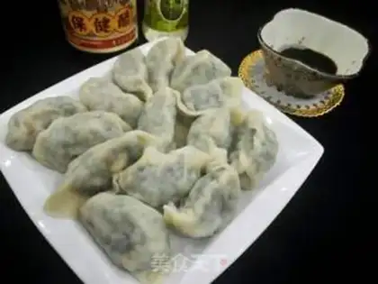 Make Pork spinach, three dumplings step 18