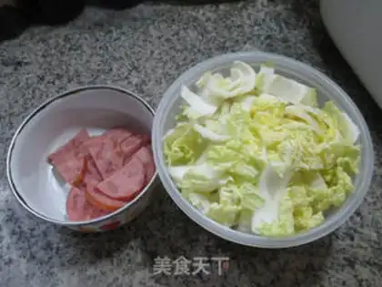Make Elbow ham and doll food step 0