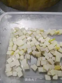 Make Cream rice tofu step 1