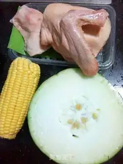 Make Duck-mounted melon corn soup step 0