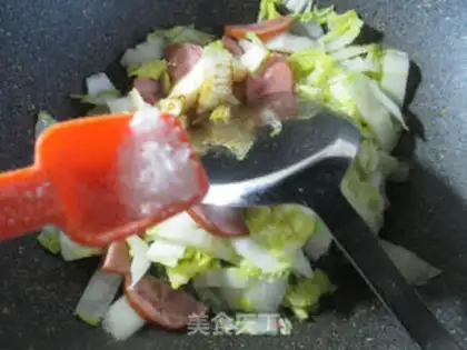 Make Elbow ham and doll food step 7