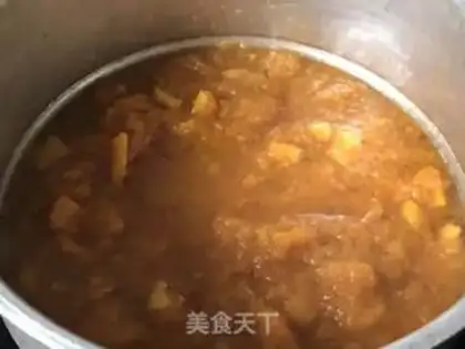 Make Pumpkin with red dates step 3