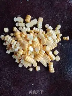 Make Corn green bean eggs, fried meat step 2