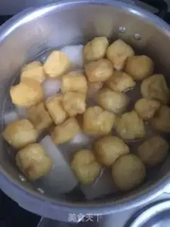 Make ♪ White radish oil tofu dragon bone soup ♪ step 5