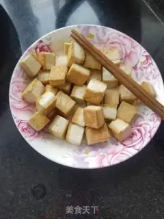 Make Pineapple, old tofu step 1