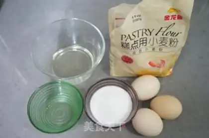 Make All the sponge sesame cake step 0
