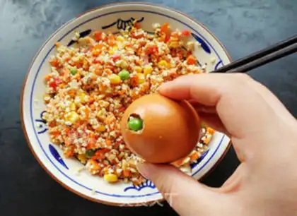 Make Five-favorite rice eggs step 5