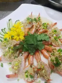 Make Garlic fan shrimp step 3