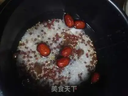Make Red bean rice congee step 2