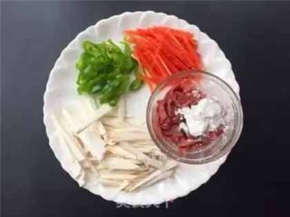 Make Vegetable veal fried oatmeal step 1