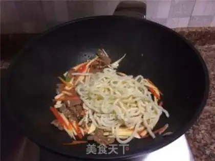 Make Vegetable veal fried oatmeal step 6