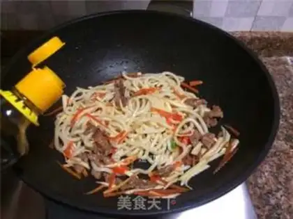 Make Vegetable veal fried oatmeal step 7