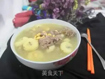 Make Cheese mushroom chicken congee step 7