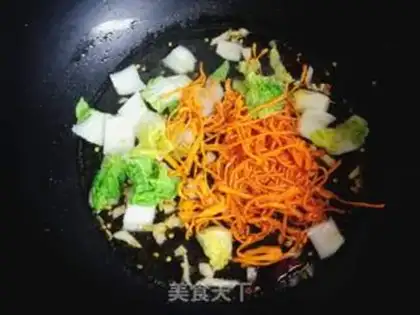 Make Worm and grass stew tofu step 6