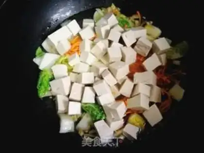 Make Worm and grass stew tofu step 7