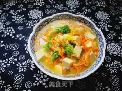 Make Worm and grass stew tofu step 10