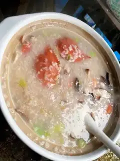 Make Seafood congee step 3