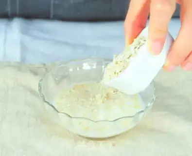 Make oatmeal orchid step 2