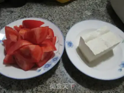 Make Tomato fried tofu step 0