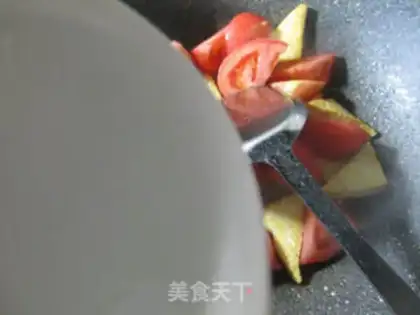 Make Tomato fried tofu step 4
