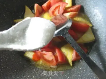 Make Tomato fried tofu step 7
