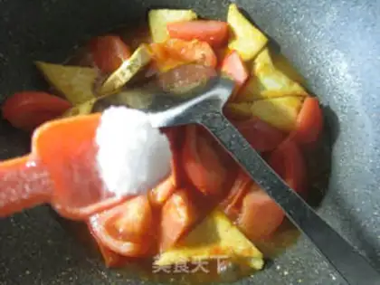 Make Tomato fried tofu step 9