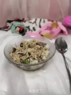 Make Onion beef fried rice step 5