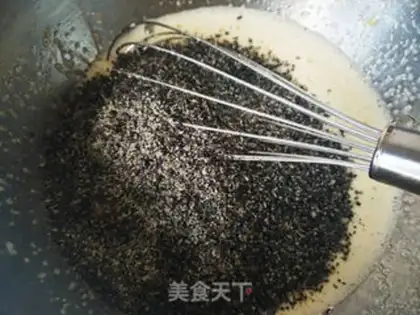Make Steamed sesame rice cake step 4